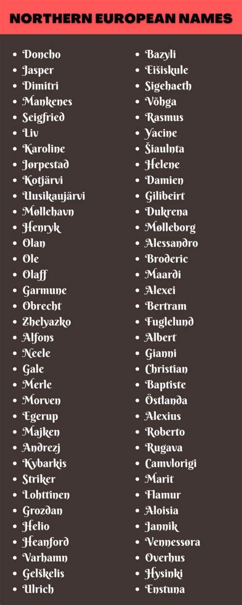 400 Catchy Northern European Names