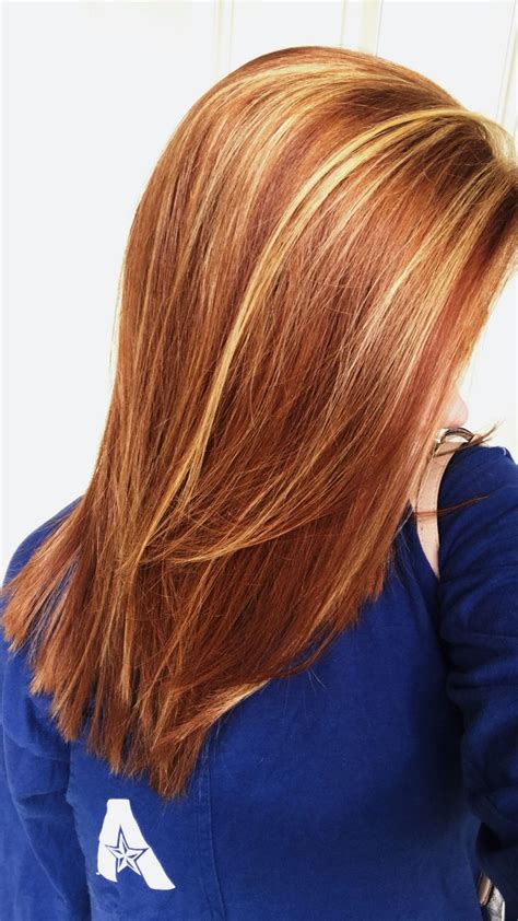 Nutmeg lowlights are a perfect way to make your blonde color richer and reduce the amount of daily maintenance. Pin by Liz Tello on Beauty | Red blonde hair, Red hair ...