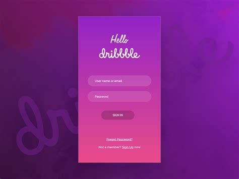 Dribbble Login Page Concept Search By Muzli