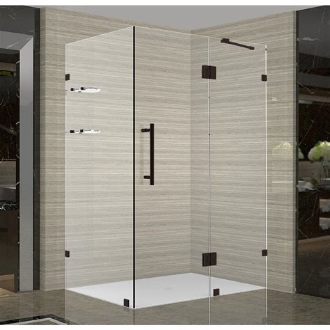Aston Avalux Gs 48 In X 36 In X 72 In Frameless Corner Hinged Shower Enclosure With Glass