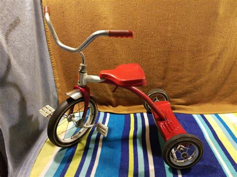 Vintage Roadmaster Red Tricycle Single Deck 12 Front Wheel 2046225231