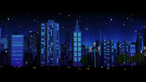 Night City Background Video Animation Motion Background Loop No