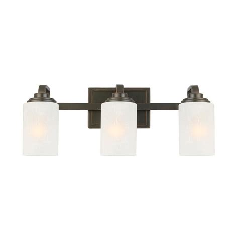 If you're looking for a unique fixture for the restroom, look no further! Hampton Bay 3-Light Oil-Rubbed Bronze Vanity Light with ...