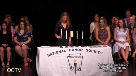 National Honor Society Induction Ceremony 10 9 18 Youtube