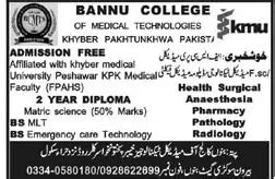 Bannu College Of Medical Technologies BCMT Bannu Diploam And