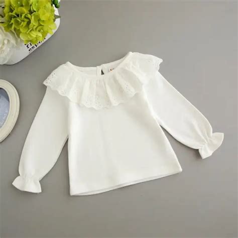 Newborn Baby Boy White T Shirt Infant Kids Girls Long Sleeved Cotton
