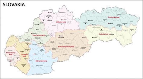 cartográfía de eslovaquia mapas políticos y físicos regiones ciudades