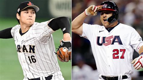 Shohei Ohtani Mike Trout Face Off In Ninth Inning Of World Baseball