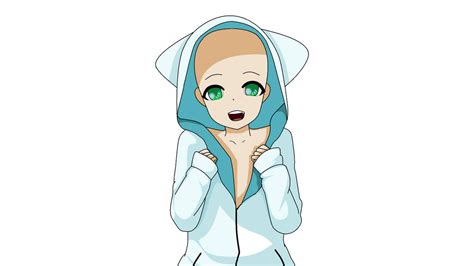 Anime Base Cute Chibi Girl With Hoodie Base By