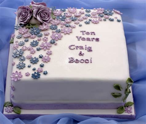 10 year anniversary cake for sloanstone. 10th Wedding Anniversary Cake | Vanilla Sponge with ...