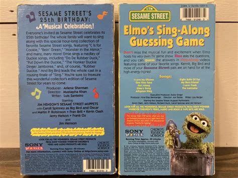 Sesame Street Vhs Lot Jim Hensons Muppets Big Bird Elmo And More