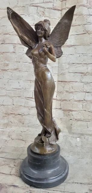 Bronze Nude Winged Female Statue Nike Victory Angel Sculpture Hot Cast