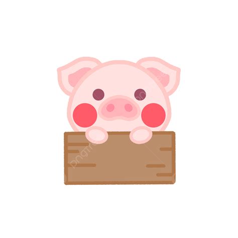 Adorable Dibujo Animado Cerdo Patrón Material De Juego De Cartas Png