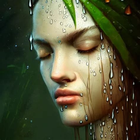 A Beautiful Portrait Of A Wet Plant Goddess With Stable Diffusion