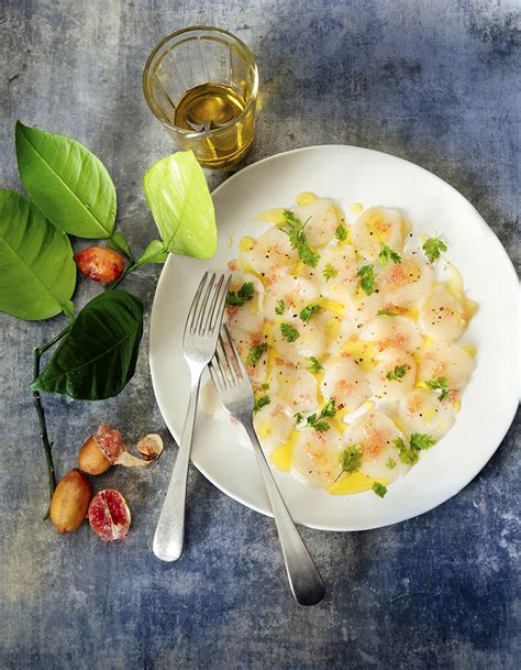 Carpaccio De Saint Jacques Au Citron Caviar Pour 4 Personnes Recettes