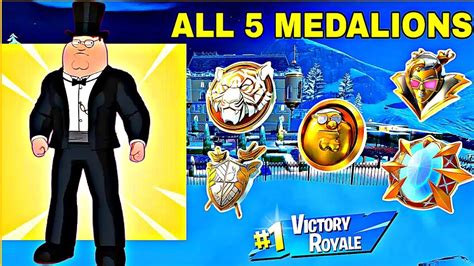 Peter Griffin Collects All 5 Medallions Fortnite Chapter 5 Season 1