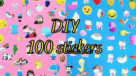 100 Homemade Stickers 😱😳how To Make Stickers At Home Diy Stickers