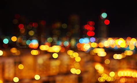 Abstract Bokeh Night City Lights Stock Image Colourbox