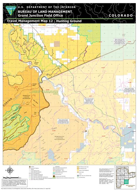 Blm Co Gjfo Travel Management Map 12 Hunting Ground Map By Bureau Of
