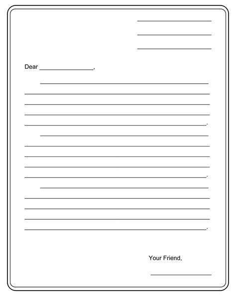 Best Images Of Printable Blank Letter Template Letter Writing Template Blank Letter Format