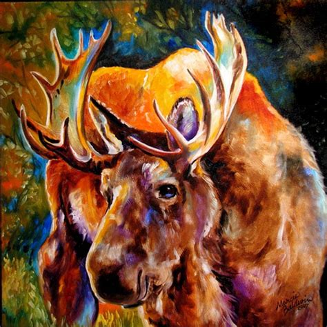 Moose At Daybreak Par Marcia Baldwin Art Contemporary Paintings