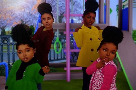 Sims 4 Cc Custom Content Black Hairstyle Sims4