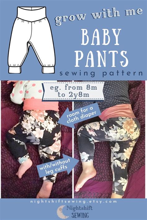 Grow With Me Pants Sewing Pattern Baby Joggers Easy Pdf Etsy Sewing
