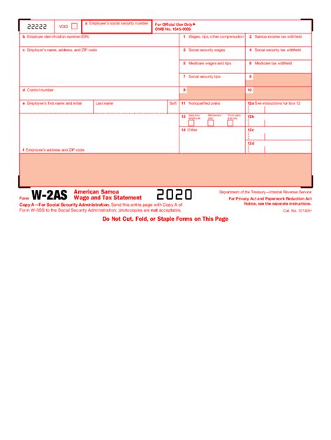 2020 Form Irs W 2as Fill Online Printable Fillable Blank Pdffiller
