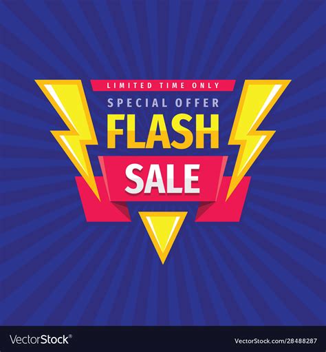 Flash Sale Concept Promotion Banner Template Vector Image