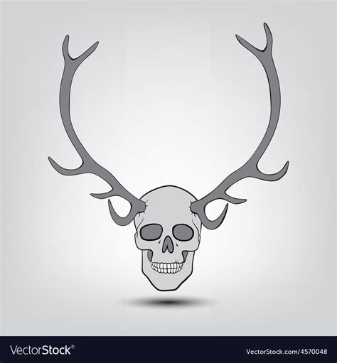 Horned Human Skulls Royalty Free Vector Image Vectorstock