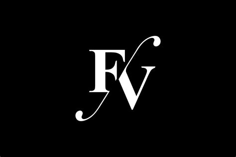 fv monogram logo design by vectorseller