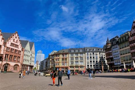 View Of Roemerberg Square In Frankfurt Am Main Germany Editorial Stock
