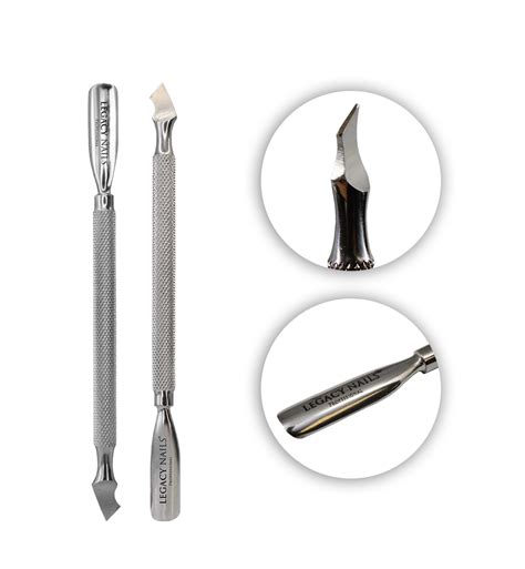 Professional Silver 2 In 1 Cuticle Pusher