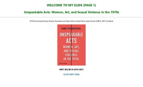 Ebook Unspeakable Acts Women Art And Sexual Violence In The
