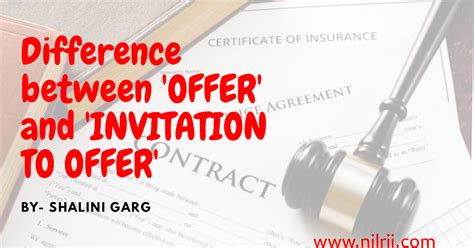 What Is The Difference Between Offer And Invitation To Offer