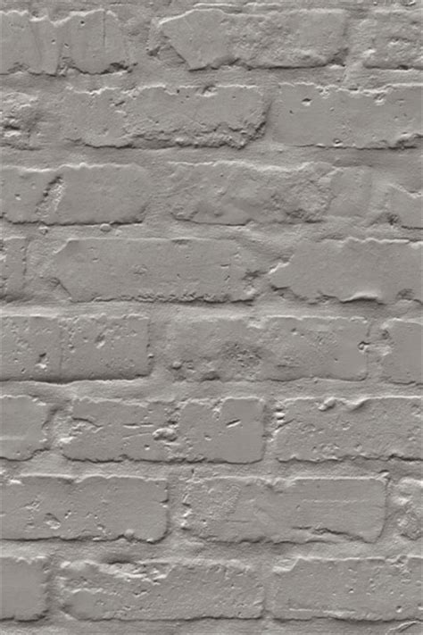 Grey Painted Brick Wallpaper