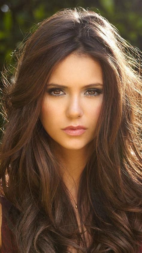 Nina Dobrev Brunette Beautiful Actress 720x1280 Wallpaper Brunette Beauty Beauty Brunette