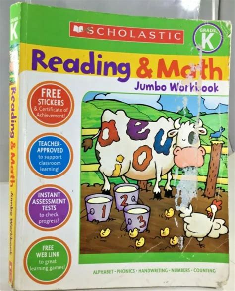 Reading And Math Jumbo Workbook Alphabet Phonics Numbers Counting