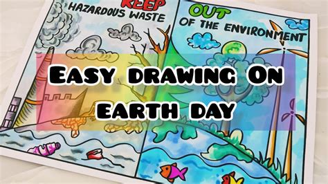 Earth Day Drawing Earth Day Poster Drawing World Earth Day Drawing