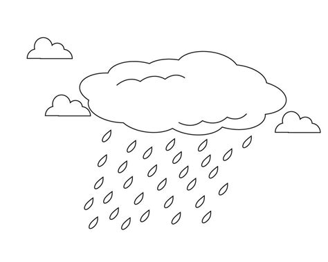 Rain Cloud Coloring Page Free Printable Coloring Page