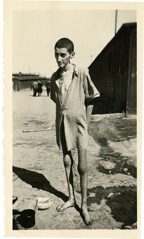 Criticalpast is an archive of historic footage. Portrait of emaciated prisoner at Buchenwald concentration ...