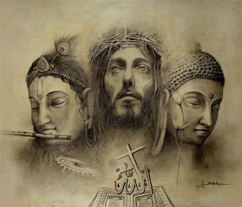Unity By Artist Amit Bhar Pencil Drawings On Paper