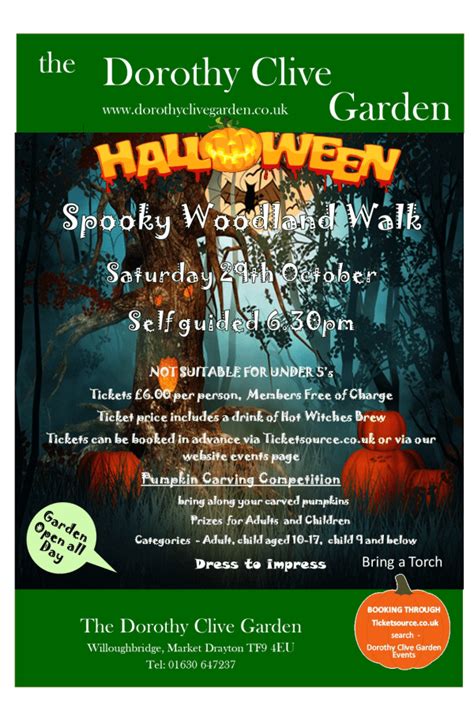 Halloween Spooky Woodland Walk At The Dorothy Clive Garden