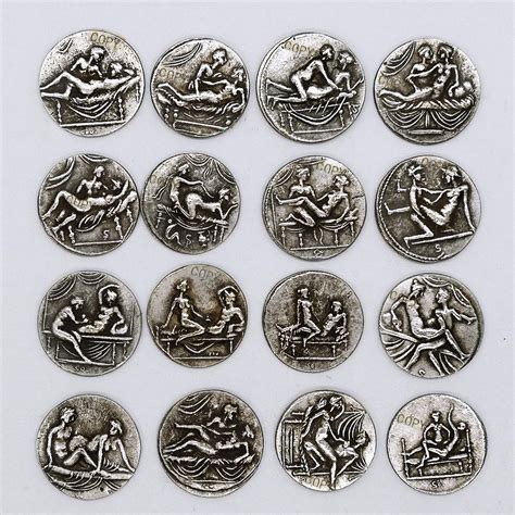 16 Styles Greek Sex Coin Collectibles Craft Copy Coin Replica Birthday Roman Ancient Ts Badge