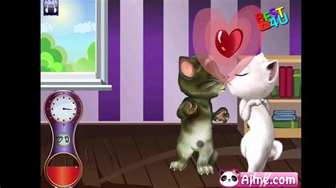 Talking Tom Kissing Angela Talking Tom Angela Funny Games Youtube