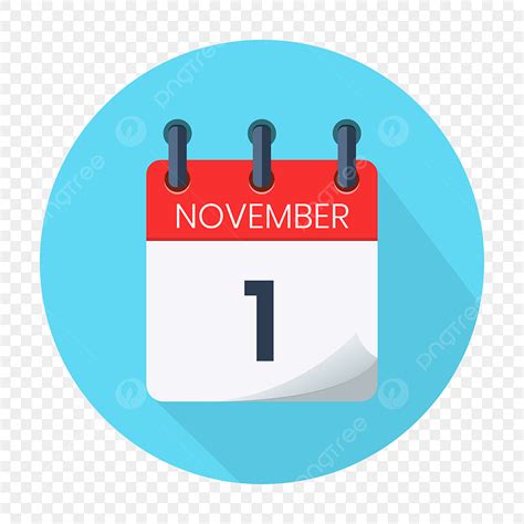 November Month Clipart Png Images November 1 Vector Daily Calendar