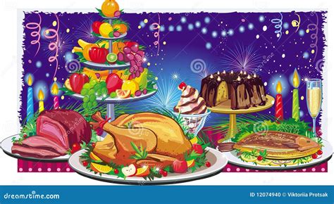 Christmas Party Food Clip Art