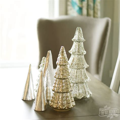 Make Silver Leaf Paper Trees For Christmas Tabletop Decor