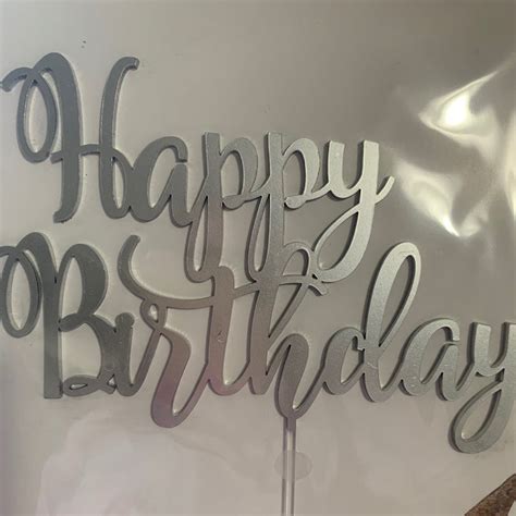 Happy Birthday Acrylic Cake Topper Deezee Designs