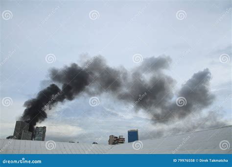 Black Smoke From Fire Burning Stock Photo Image Of Dynamic